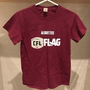 Men’s Small Dark red CFL sighed tee- shirt